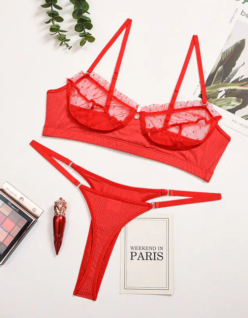Load image into Gallery viewer, Lace Trim Lingerie with Straps for Women
