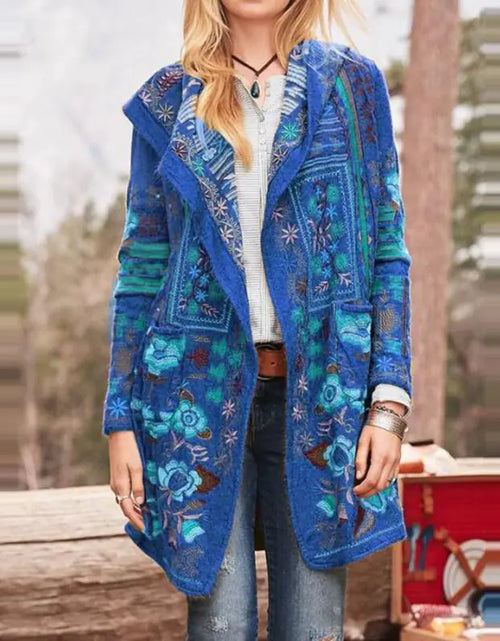Load image into Gallery viewer, Printed Casual Long Sleeve Jacket
