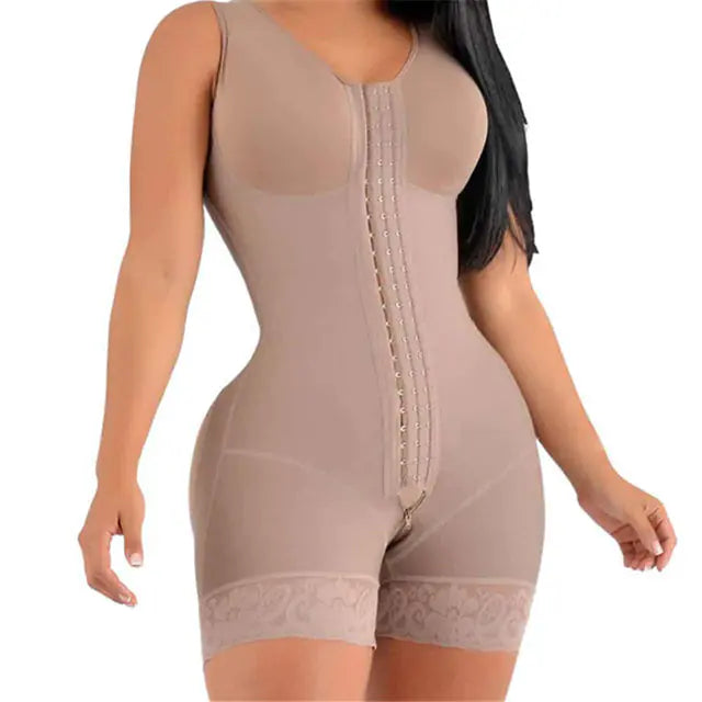 Compressible Shapewear Corset Short with Brooch for Women