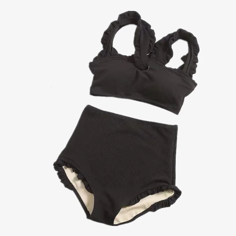 Korean Style High Waist Bikini Swimwear for Women