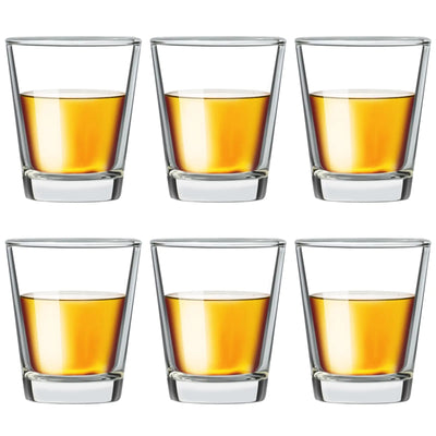 PARACITY Shot Glasses Set Shot Glasses Bulk 1.5oz Tequila Shot Glasses with Heavy Base Perfect for Whiskey Tequila Espressos Etc Also An Ideal Gift for Friend Men Family Party.（6-Pack）