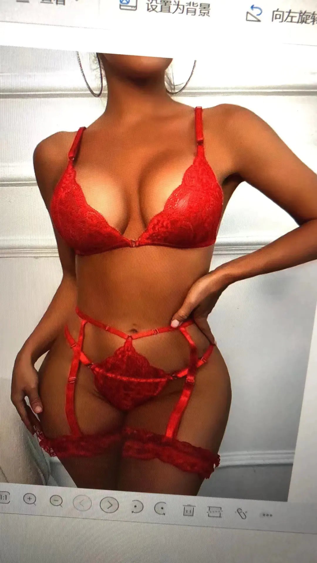 Ensemble de Lingerie Sexy pour Femme avec Dentelle Entrecroisée