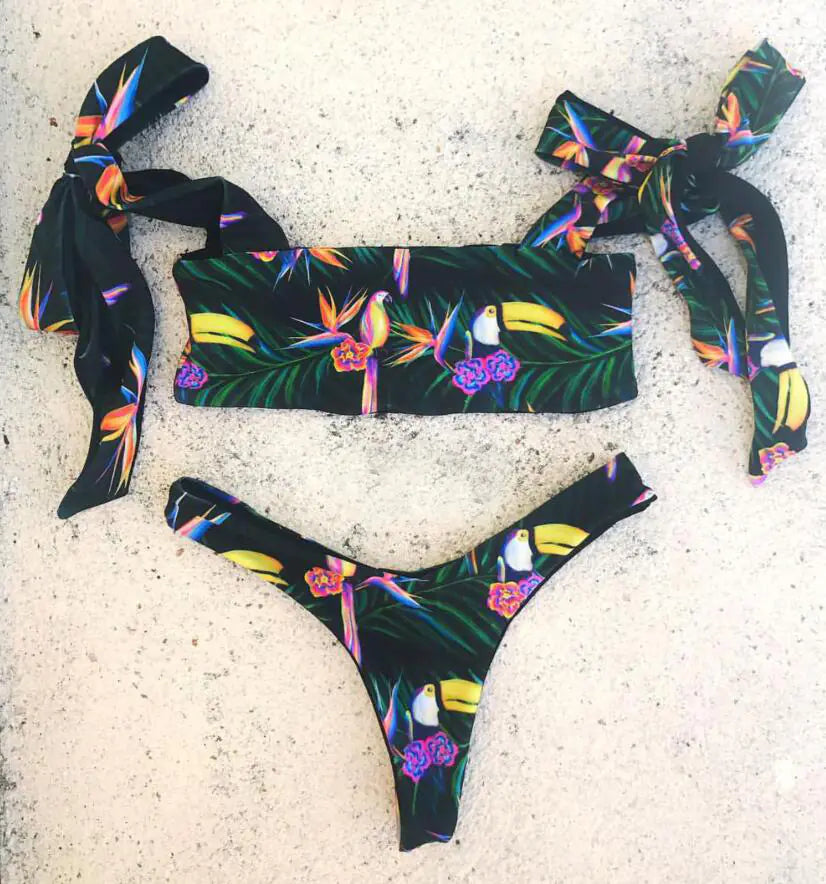 Printed Bikini Swimwear Set