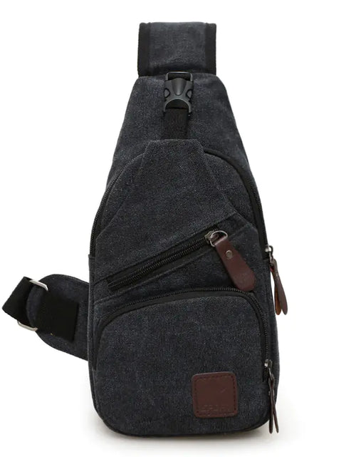 Load image into Gallery viewer, Canvas Crossbody Bag for Men - Trendy Chest Bag
