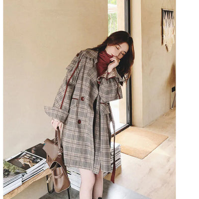 Retro Plaid Windbreaker Jacket