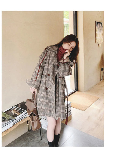 Load image into Gallery viewer, Retro Plaid Windbreaker Jacket
