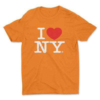 I Love NY Mens Unisex Tee Officially Licensed T-Shirt (Orange 2XL)