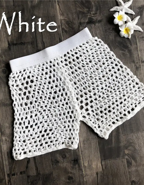Load image into Gallery viewer, Cotton Fishing Net Shorts for Women, Beach Swimwear
