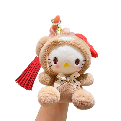 Keylotnal Cute Plush Keychain for Women 5 Cartoon Anime Key Chain Car Decorative Accessories Charm for Backpack Handbag