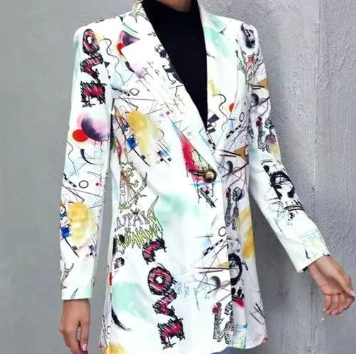 Load image into Gallery viewer, Printed Suit Jacket
