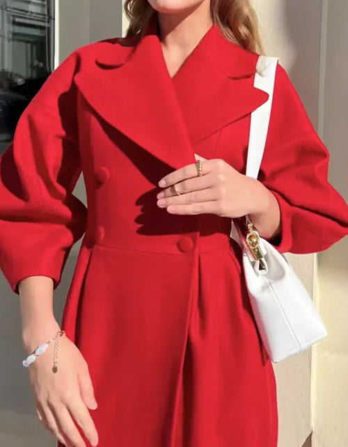 Cargar imagen en el visor de la galería, Chaqueta vintage de solapa con mangas farol
