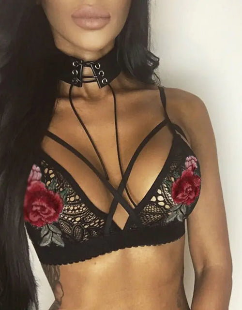 Load image into Gallery viewer, Lace Embroidered Lingerie Cami Bra

