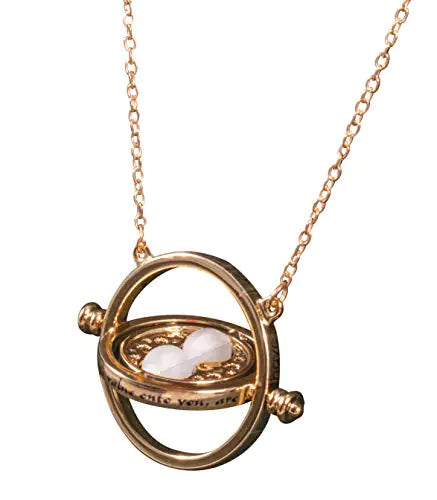 Load image into Gallery viewer, Disguise Harry Potter Hermione Granger Time Turner Necklace Replica Hour Glass Pendant Costume Jewelry Gold
