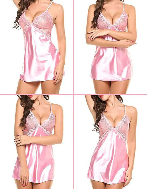 Load image into Gallery viewer, Women's Deep V Neck Backless Lingerie Nightwear
