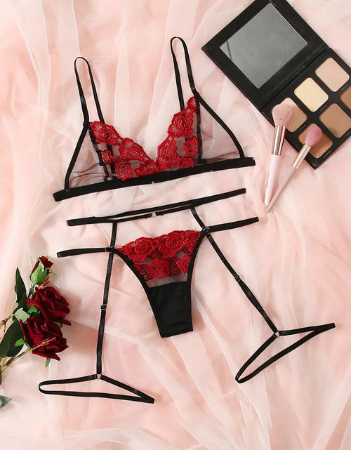 Load image into Gallery viewer, Lace Embroidered Lingerie Set for Women
