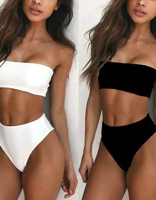 Load image into Gallery viewer, New Sexy Strapless High-Waisted Bikini Swimwear
