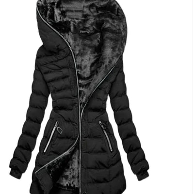 Velvet Cotton Hooded Jacket