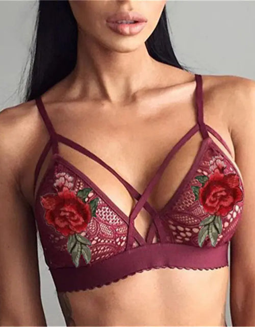 Load image into Gallery viewer, Lace Embroidered Lingerie Cami Bra
