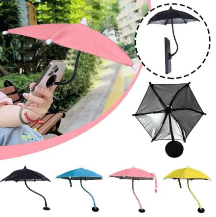 Parasol magnético para teléfono móvil con mango suave de metal giratorio 360° – Ajuste universal, fijación magnética, 24cm, varios colores