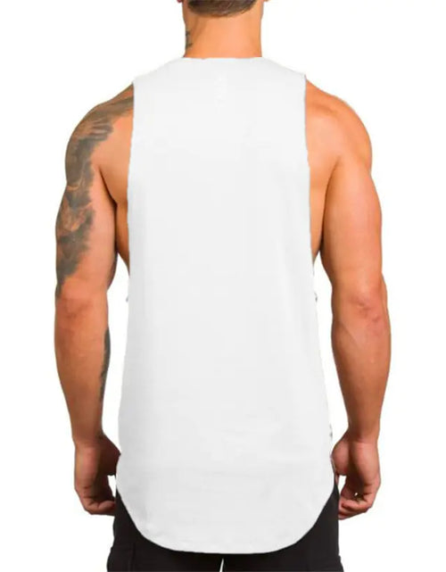 Load image into Gallery viewer, Breathable Cotton Men&#39;s Vest for Gym Training
