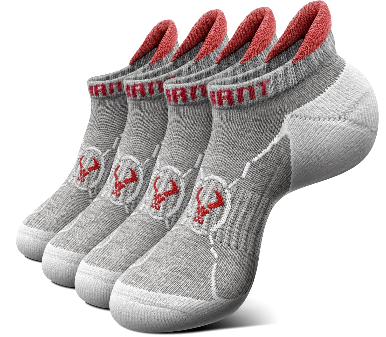 BULLIANT Mens Ankle Socks 4 Pairs-Athletic Running Socks Cushioned No Show For Men Breathable Wicking-Arch Support(4PairsShoes Size:Men 9.5-11.5)