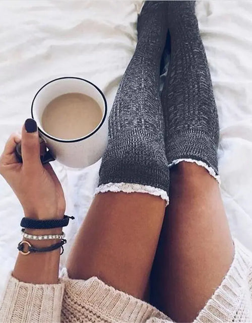 Load image into Gallery viewer, Knit Socks - Mid Calf Length Knitted Socks
