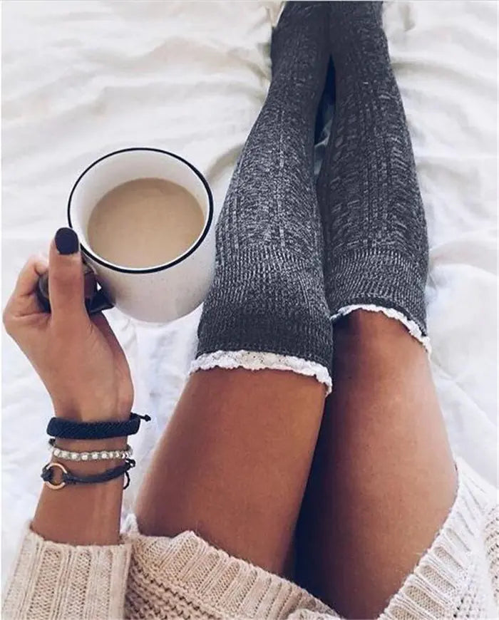 Knit Socks - Mid Calf Length Knitted Socks
