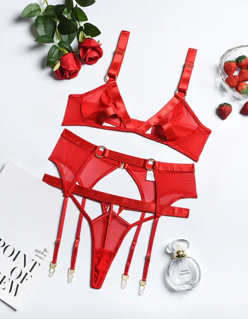 Load image into Gallery viewer, 2024 Women's Sheer Lace Lingerie Set (3 Pieces)
