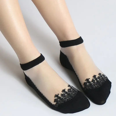 Ensemble chaussettes coréennes et bas en verre