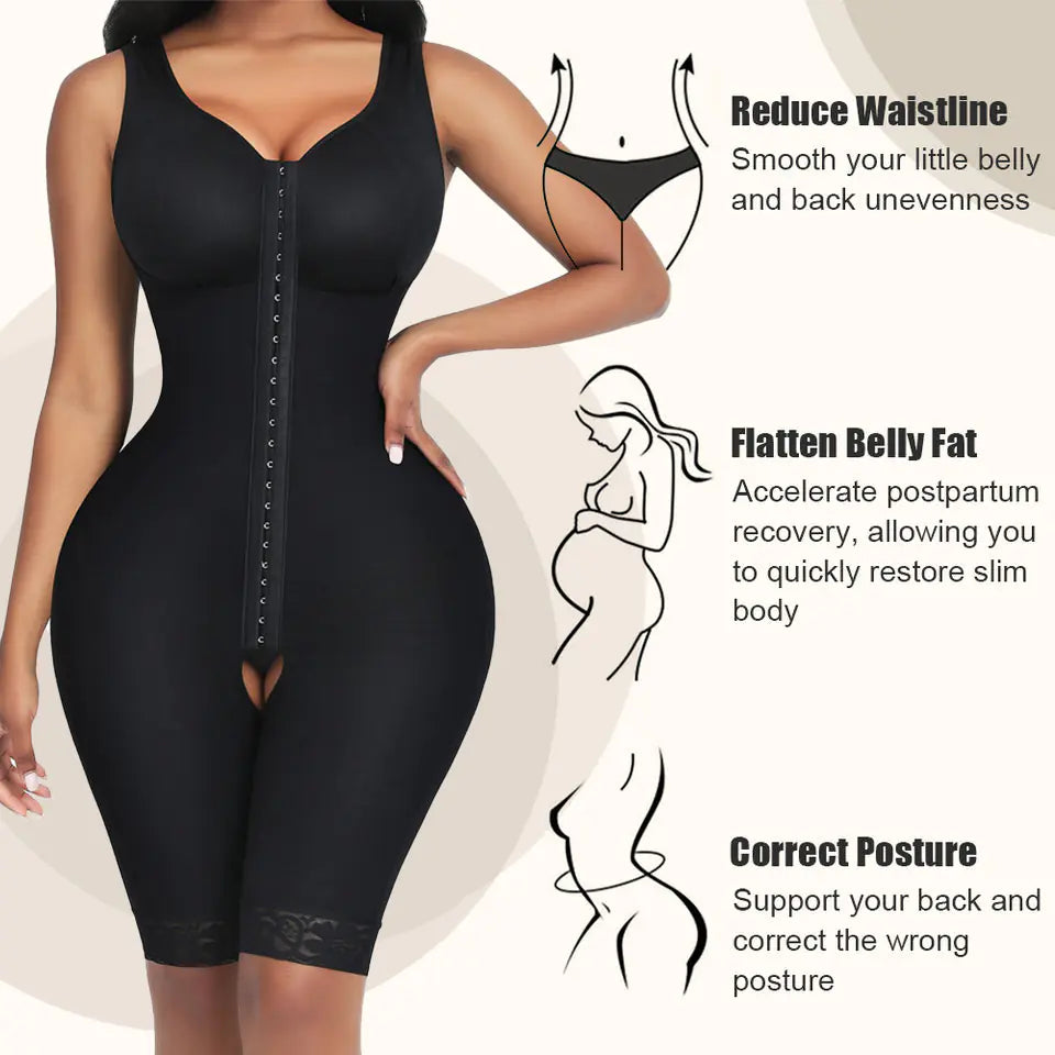 Plus Size Women's Full Body Shapewear with Abdominal Control