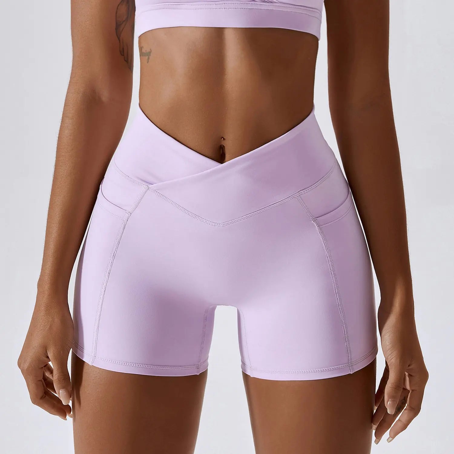 Women's Cross Waist Running Fitness Shorts