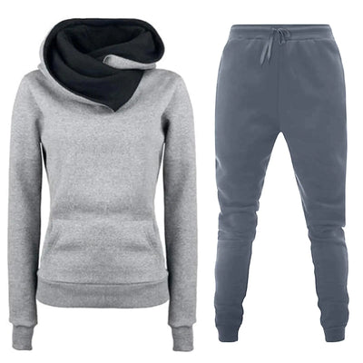 Yubnlvae Plus Size Sweatsuits Set for Women Long Sleeve Crew Neck Fashion Hoodie Sweatsuit Sets Casual Pullover