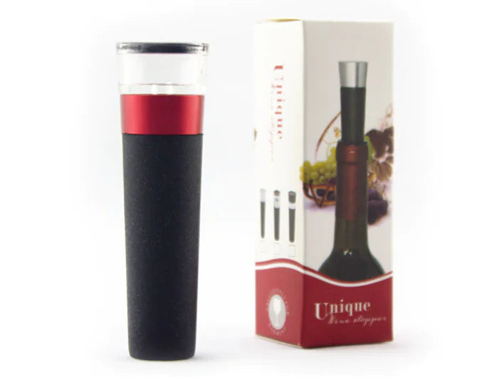 Vacuum Wine Stopper with Aluminum Ring and Silicone