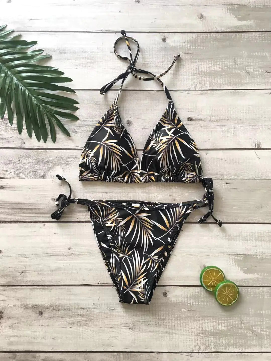 2019 New Women's Triangle Print Bikini Swimwear