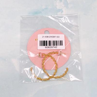 Pendientes de aro con bola y gema