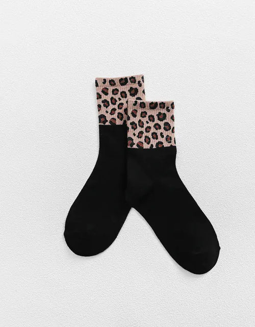 Load image into Gallery viewer, Leopard-Print Cotton Stockings for Women

