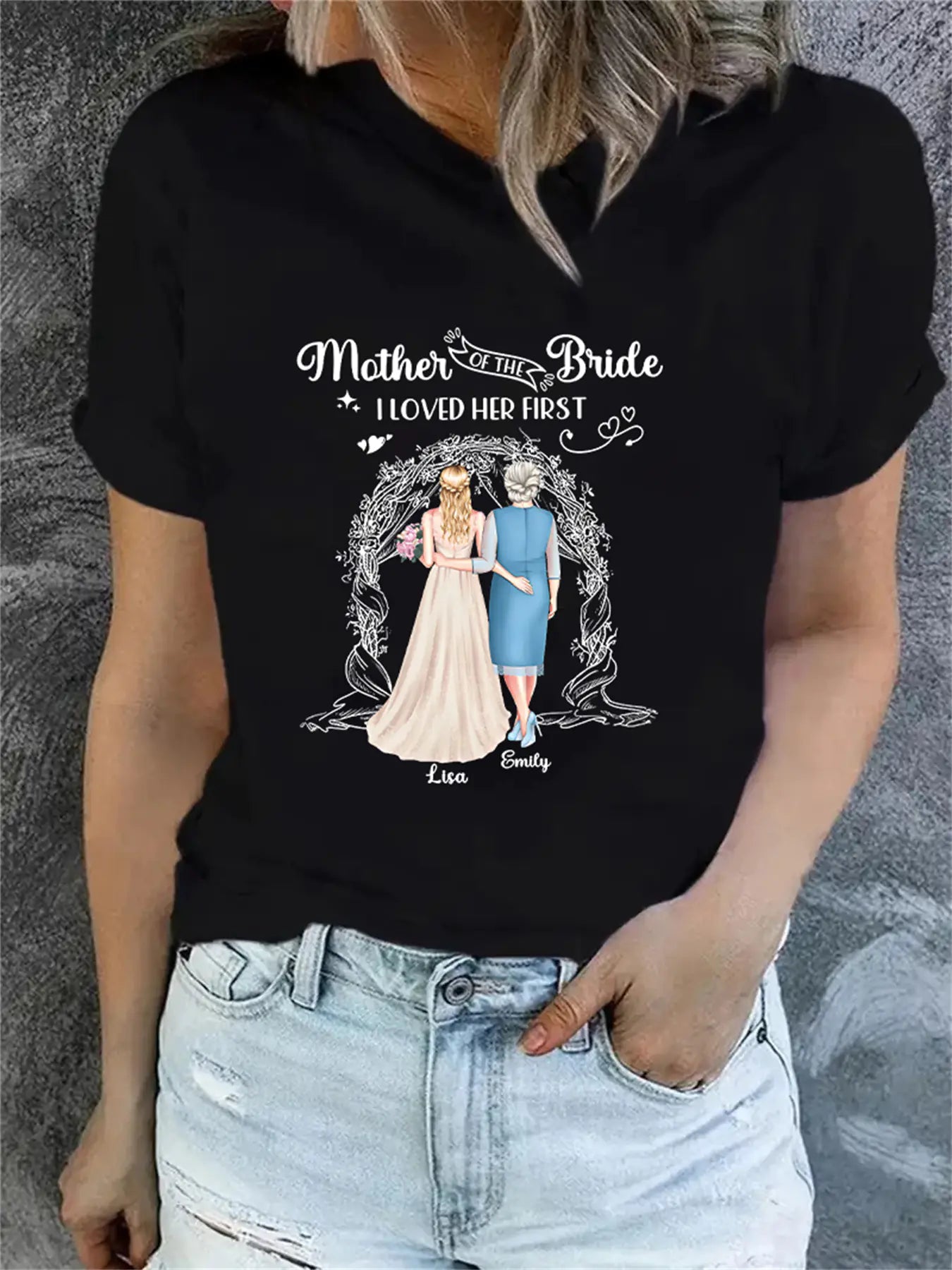 Plain Print Matching Family Short Sleeve T-Shirts