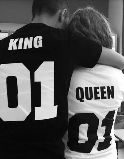 Load image into Gallery viewer, King and Queen Couple Short Sleeve T-Shirts
