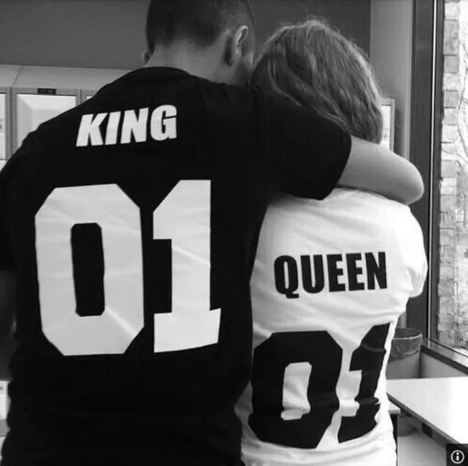 King and Queen Couple Short Sleeve T-Shirts
