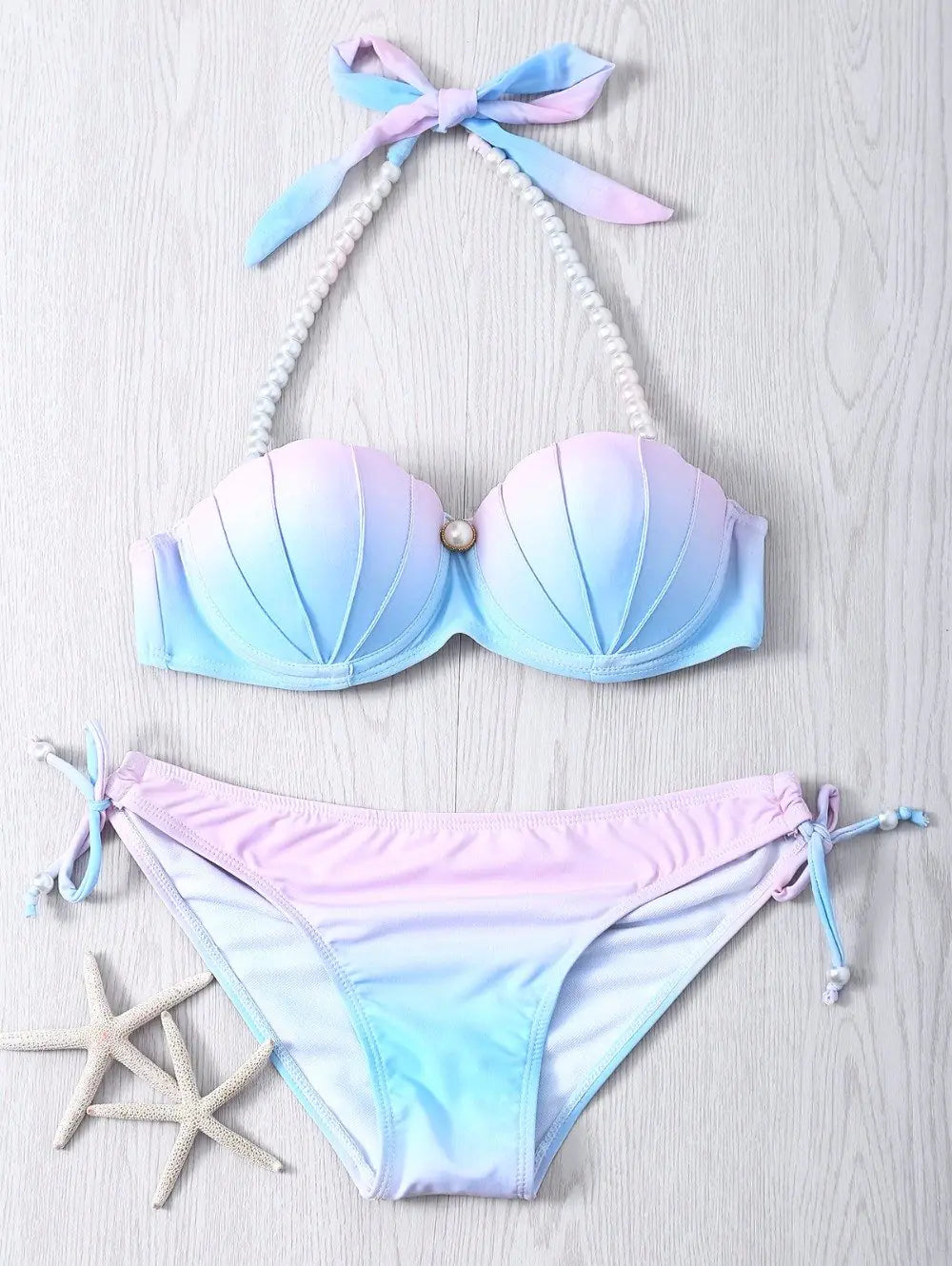New Sexy Two-Piece Shell Bikini Swimwear