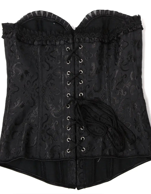 Load image into Gallery viewer, Lace Steel Boned Shapewear in Black and White

