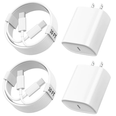 Cargador para iPhone 15 16 de carga rápida, cable cargador USB C de 3 metros de largo con bloque de carga rápida tipo C de 20 W para iPhone 16/16 Pro/16 Pro Max/16 Plus iPhone 15/15 Pro/15 Pro Max/15 Plus iPad Pro Galaxy