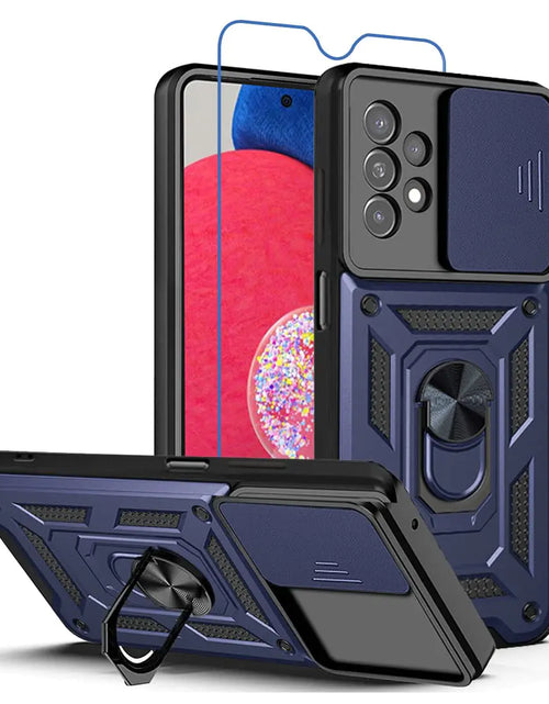 Load image into Gallery viewer, NC RJYWSQH for Galaxy A23 5G Case with Screen Protector Military Grade Protective Anti-Scratch Phone Case with 360°Rotatable Kickstand Magnetic Car Mounts Supports for Samsung Galaxy A23(JC-Blue)
