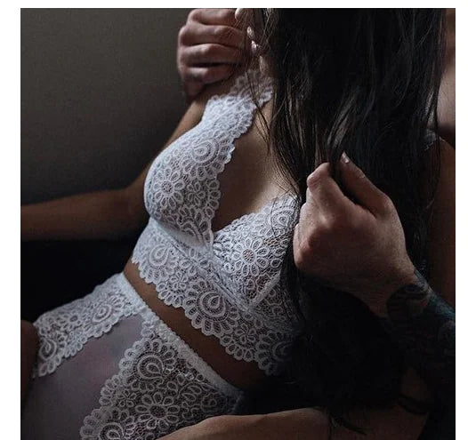 Ensemble deux pièces, lingerie sexy en dentelle