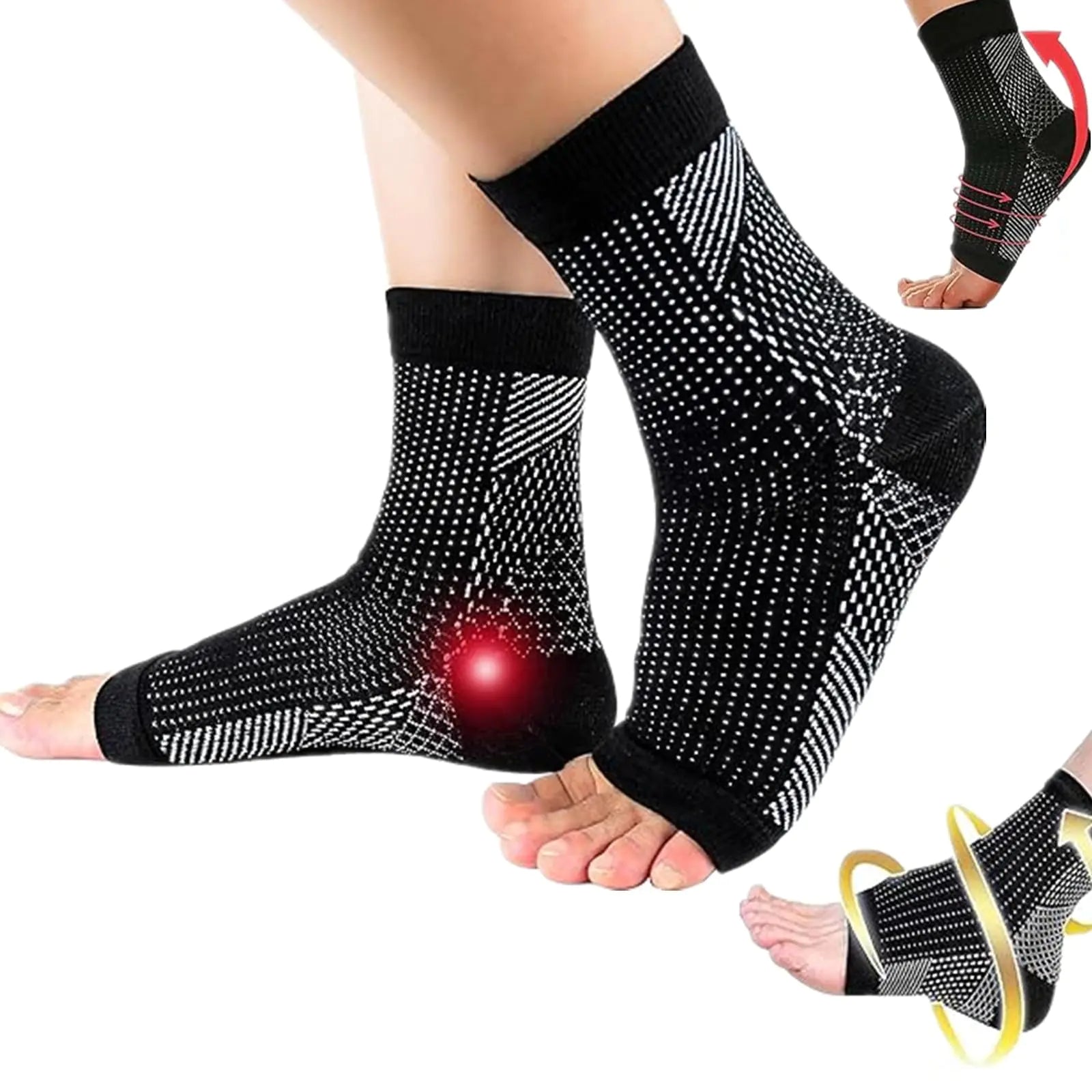 ZiZiDGG Dr.Neuropathy Socks chaussettes pour femmes neuropathie Chaussettes apaisantes pour la neuropathieSupport de cheville pour femmes hommes Chaussettes de compression de cheville