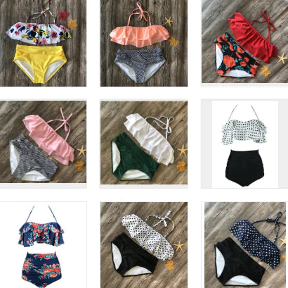 High-Waisted Ruffle Plus Size Bikini Swimwear