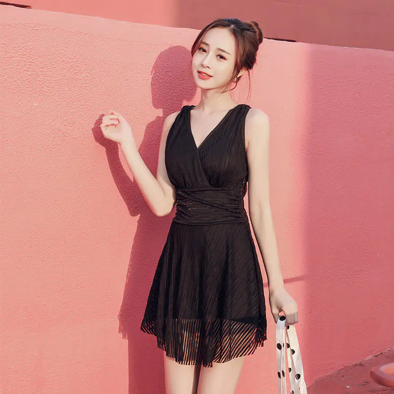 One-Piece Skirted Swimwear and Swim Suits