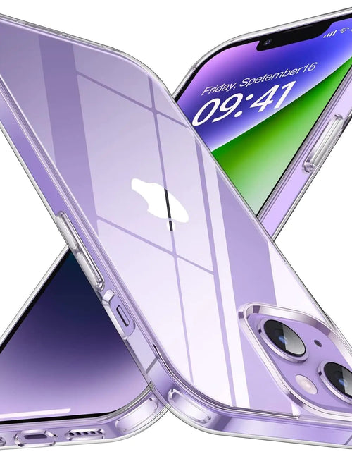 Cargar imagen en el visor de la galería, Funda AEDILYS para iPhone 14/iPhone 13 [no amarillea] [protección de grado militar de 15 pies] Fundas delgadas a prueba de golpes para iPhone 14/iPhone 13 - Transparente de alta definición
