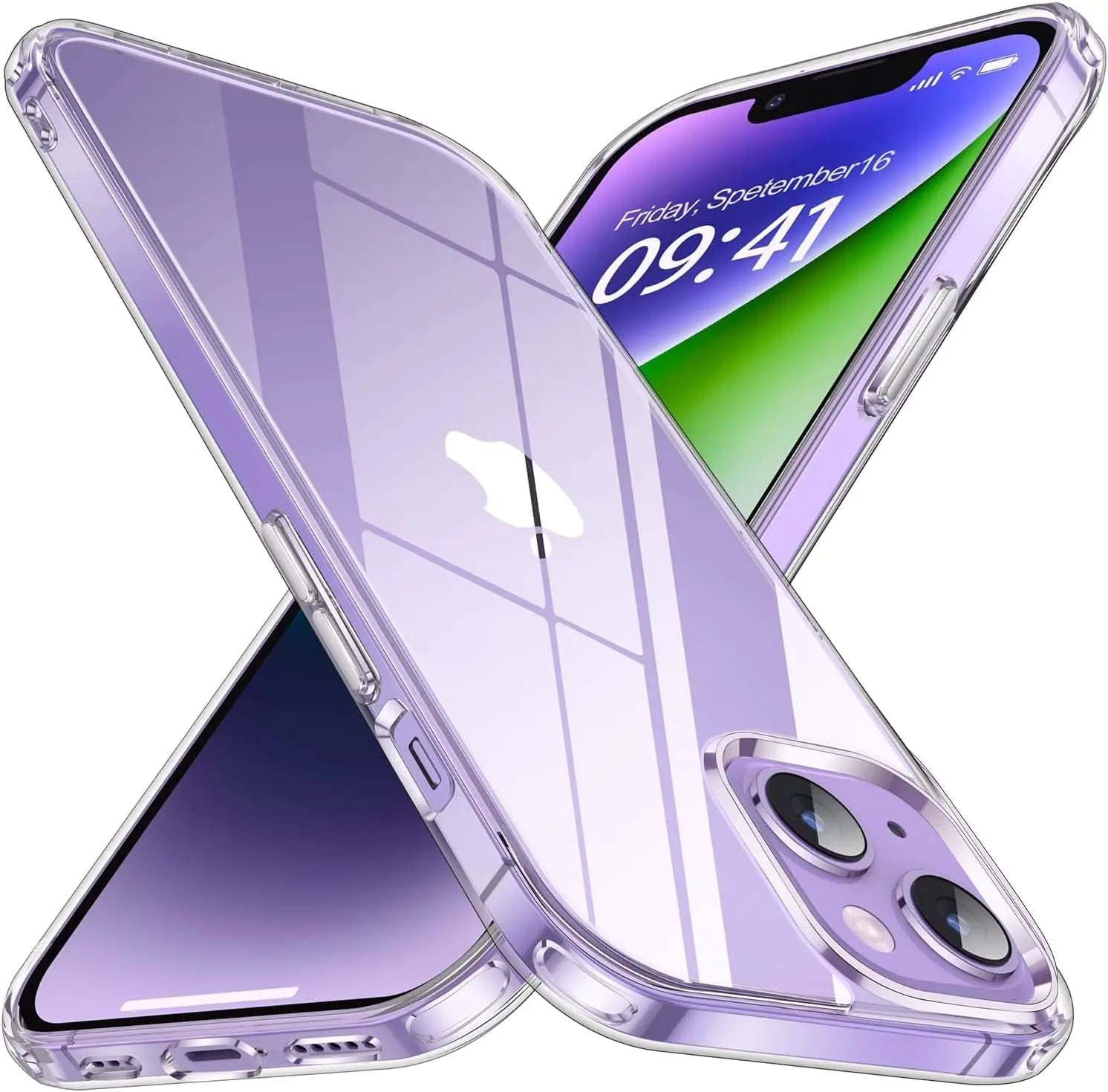 Funda AEDILYS para iPhone 14/iPhone 13 [no amarillea] [protección de grado militar de 15 pies] Fundas delgadas a prueba de golpes para iPhone 14/iPhone 13 - Transparente de alta definición