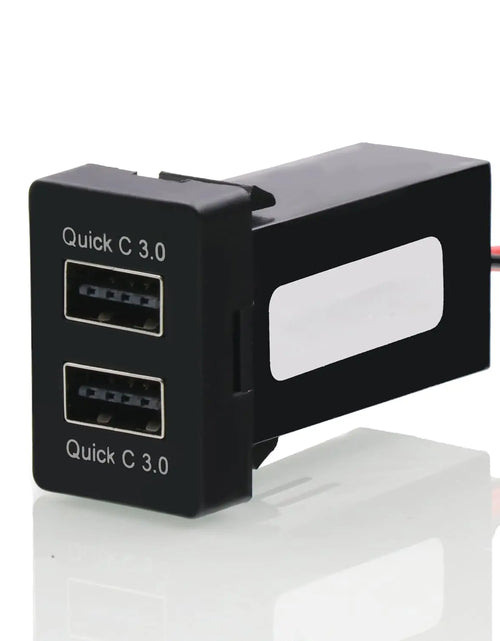 Cargar imagen en el visor de la galería, QC3.0 Doble Toma de Corriente USB Cargador Rápido de Coche Adaptador USB para Teléfono Inteligente PDA iPad iPhone Android GPS Uso para Toyota
